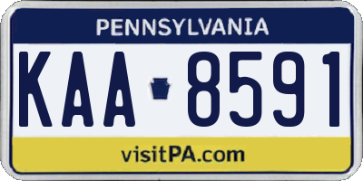 PA license plate KAA8591
