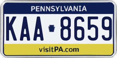 PA license plate KAA8659
