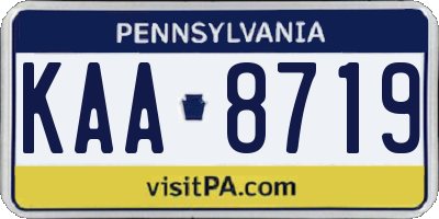 PA license plate KAA8719