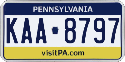 PA license plate KAA8797