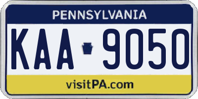 PA license plate KAA9050