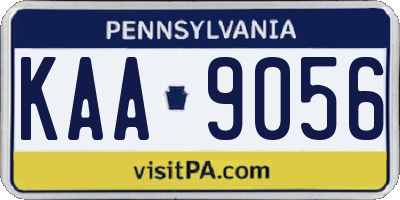 PA license plate KAA9056