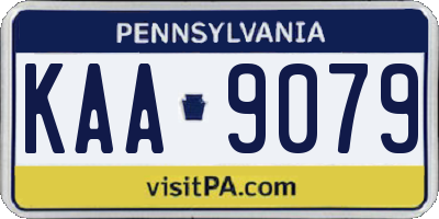 PA license plate KAA9079