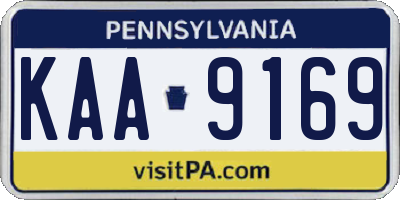 PA license plate KAA9169