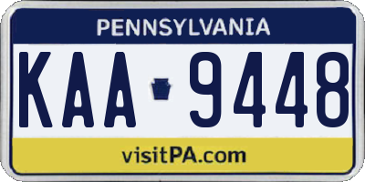 PA license plate KAA9448