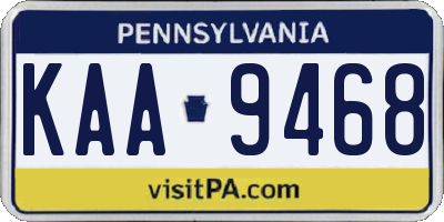PA license plate KAA9468