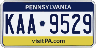 PA license plate KAA9529