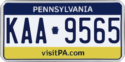 PA license plate KAA9565