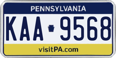PA license plate KAA9568