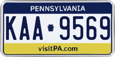 PA license plate KAA9569