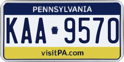 PA license plate KAA9570