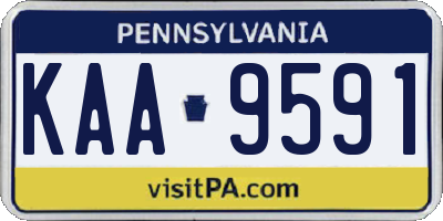 PA license plate KAA9591