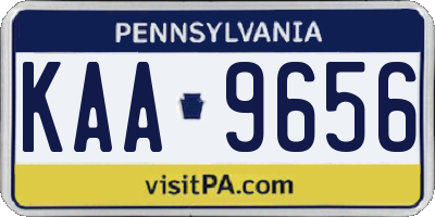 PA license plate KAA9656