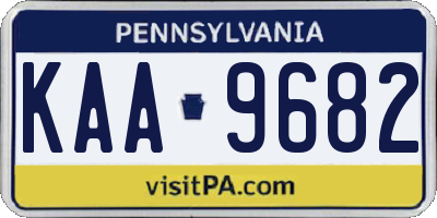 PA license plate KAA9682