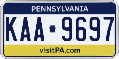 PA license plate KAA9697