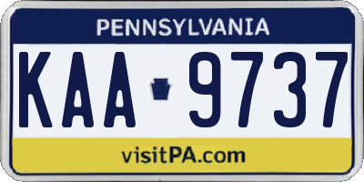 PA license plate KAA9737