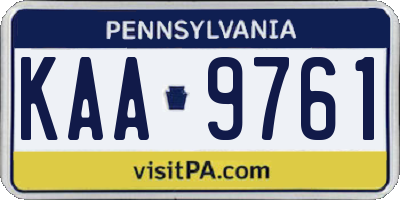 PA license plate KAA9761
