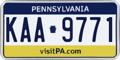 PA license plate KAA9771