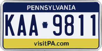 PA license plate KAA9811