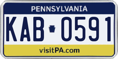 PA license plate KAB0591