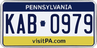 PA license plate KAB0979