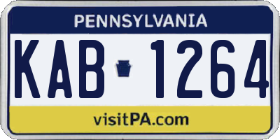 PA license plate KAB1264