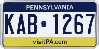 PA license plate KAB1267