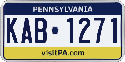 PA license plate KAB1271