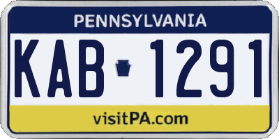 PA license plate KAB1291