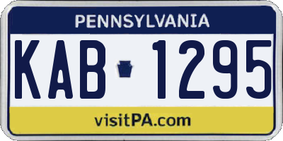 PA license plate KAB1295