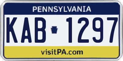 PA license plate KAB1297