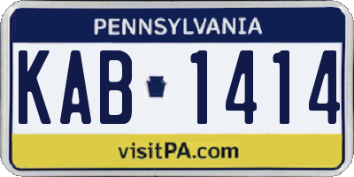 PA license plate KAB1414