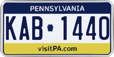 PA license plate KAB1440