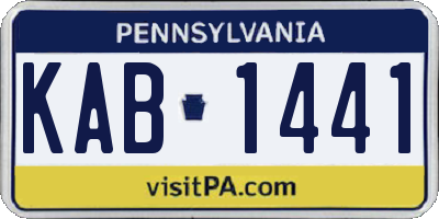 PA license plate KAB1441