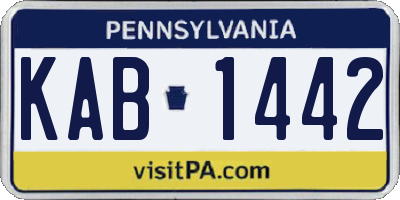 PA license plate KAB1442