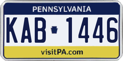 PA license plate KAB1446