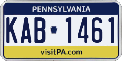 PA license plate KAB1461