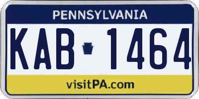 PA license plate KAB1464