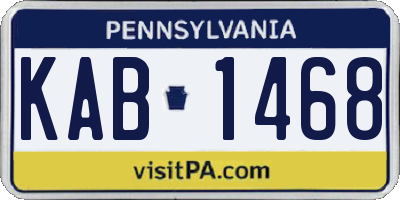 PA license plate KAB1468