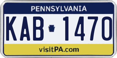 PA license plate KAB1470