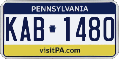 PA license plate KAB1480