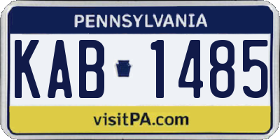 PA license plate KAB1485