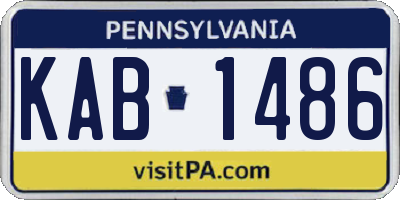 PA license plate KAB1486