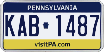 PA license plate KAB1487