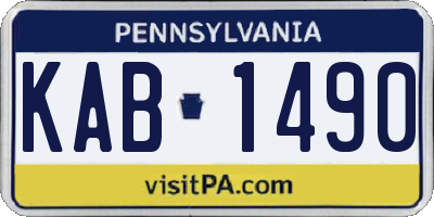 PA license plate KAB1490
