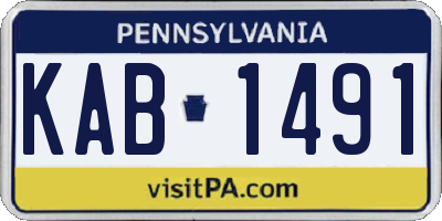 PA license plate KAB1491