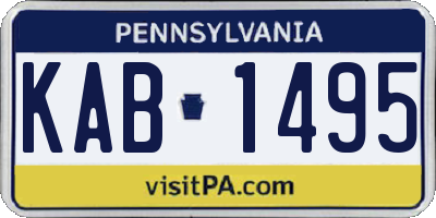 PA license plate KAB1495