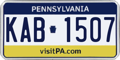 PA license plate KAB1507