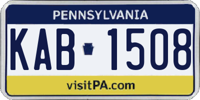 PA license plate KAB1508