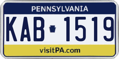 PA license plate KAB1519